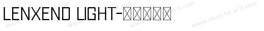 lenxend light字体转换